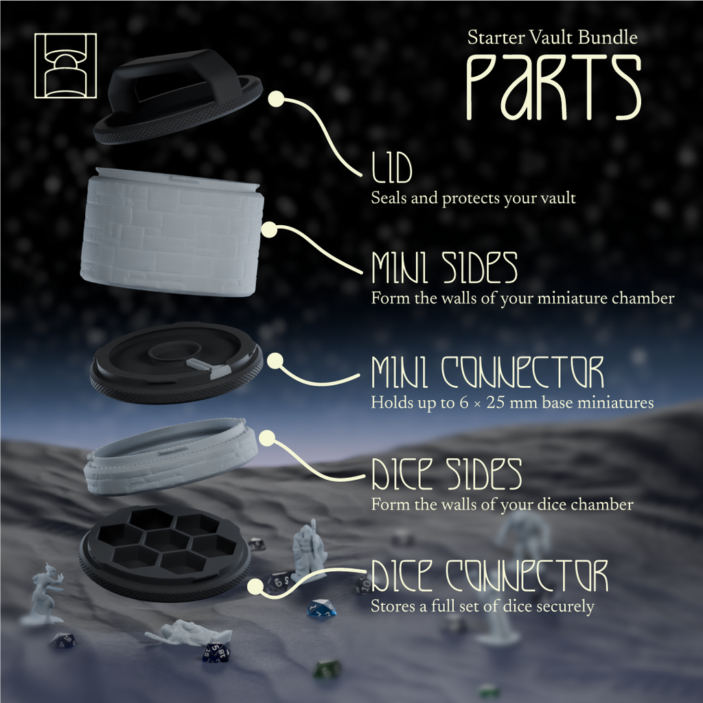 Starter Vault Bundle - Dice & Miniature Storage