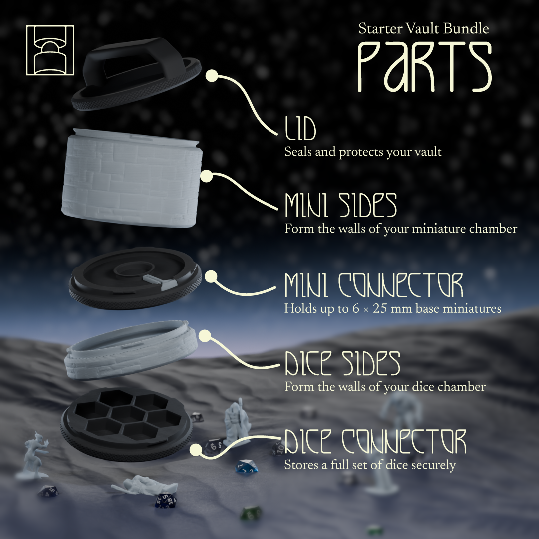 Starter Vault Bundle - Dice & Miniature Storage